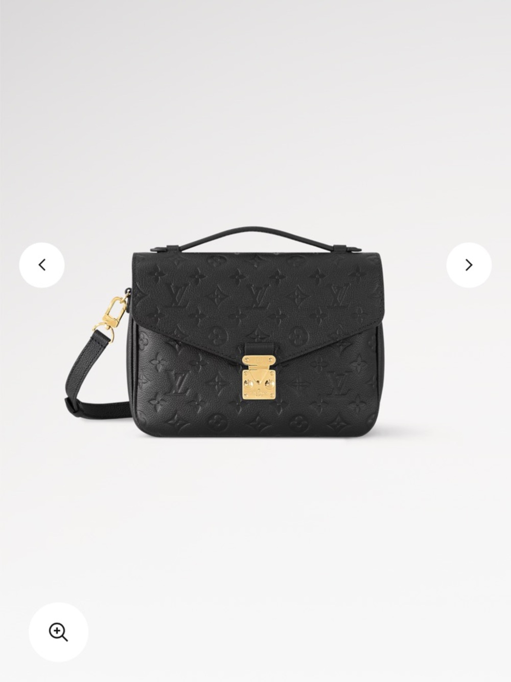 Louis Vuitton Black Monogram Empreinte Leather Satchel with Gold Hardware